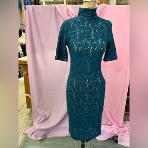 Fully stretch teal bodycon dress size S